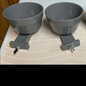 (2) Cage Water Bowls for Animals